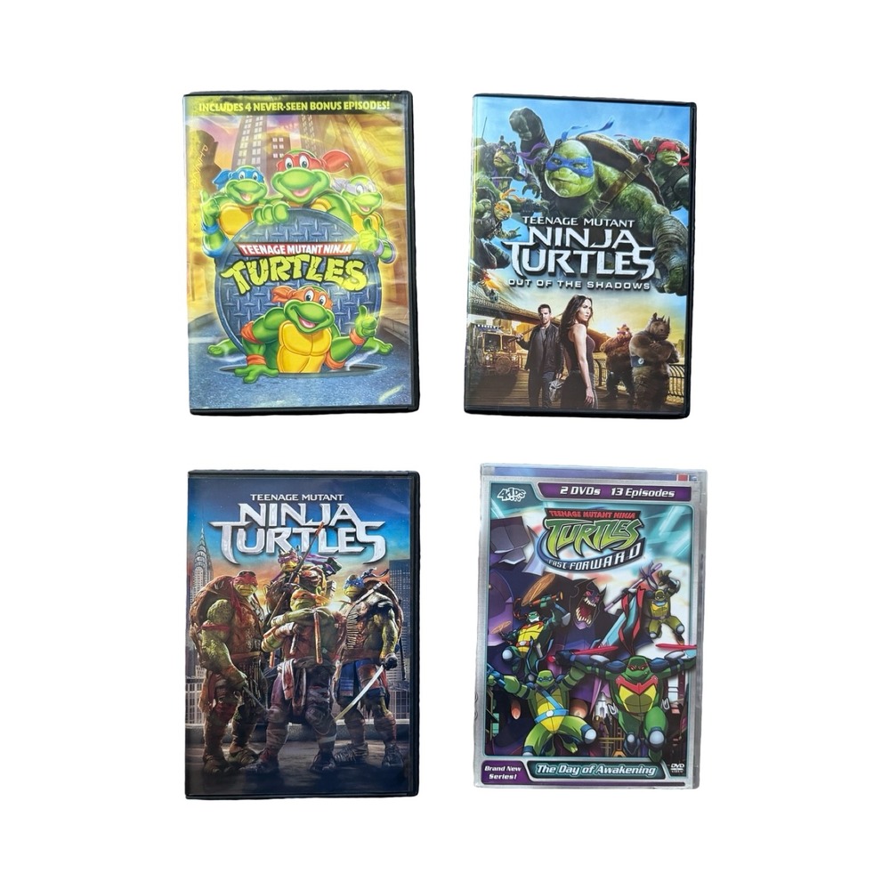 TMNT Teenage Mutant Ninja‎ Turtles DVD Lot 4 Movies Series Out of the Shadows
